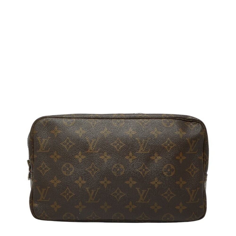 Louis Vuitton Monogram Trousses Toilette Shoulder Bag Brown Leather